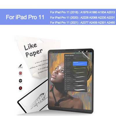 Like Paper Screen Protector za iPad Air 5 4 3 10.9 10.5 10.2 9.7 Pro 11 7th 8th 9th Gen Mini 6 Matte PET Film za crtanje 2020 2022