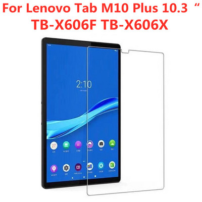 9H edzett üveg képernyővédő fólia Lenovo Tab M10 Plus FHD 10,3 hüvelykes TB-X606F X606X buborékmentes átlátszó táblagéphez