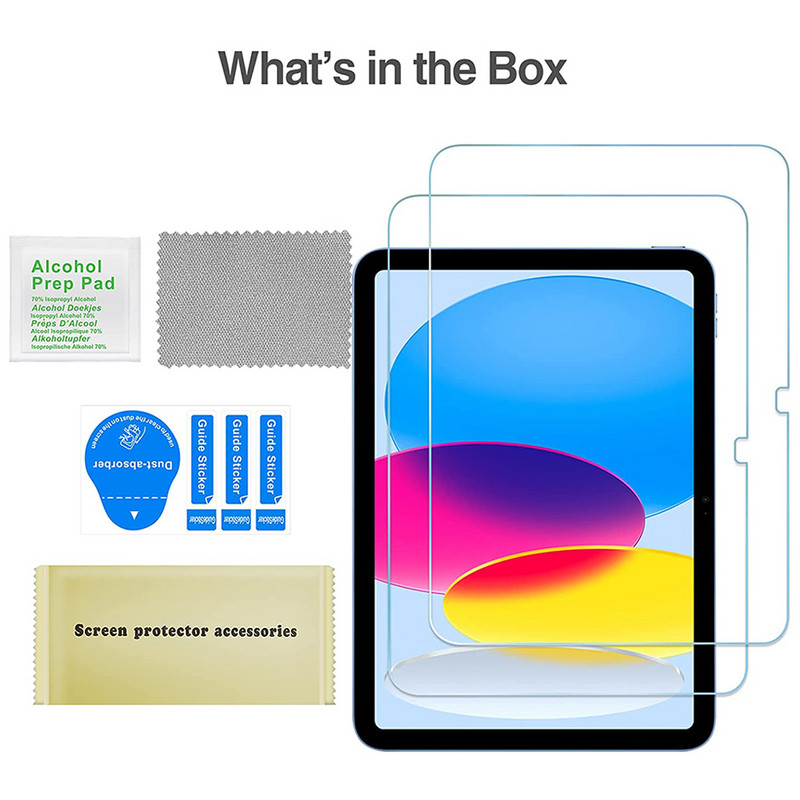 Karastatud klaas Apple iPad 10 jaoks 10,9 tolli 2022 A2757 A2777 Täielikult katv ekraanikaitseklaas iPadi 10. põlvkonna 10,9 tolli jaoks