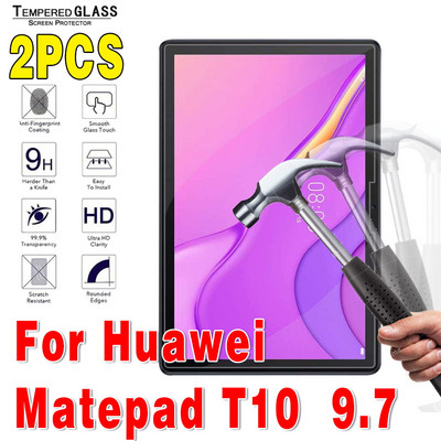 2 vnt grūdinto stiklo planšetės ekrano apsauga, skirta Huawei MediaPad 10.4 Pro 10.8 T3 T5 T8 T10 T10S M5 M6