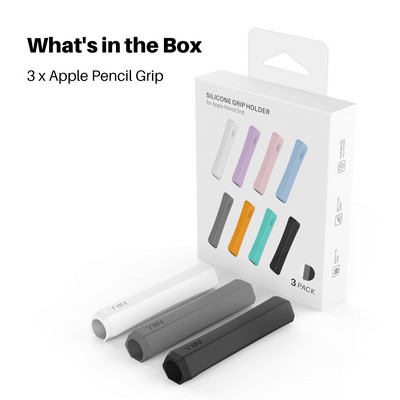 Rašiklio rankenos neslystantis apsauginis dangtelis, tinkamas Apple Pencil 2 1 kartos silikonui, lengvai laikomas rašiklio rankenos apsauginis dangtelis