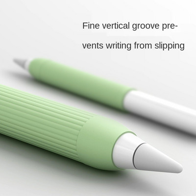 Удароустойчив и нехлъзгащ се сензорен екран, държач за химикалки, силиконов калъф за Apple Pencil 1 2 Калъф с капак, плътен калъф за Apple Pencil 1 2