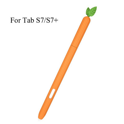 Mielas augalinis silikoninis dėklas, skirtas Samsung Galaxy Tab S6 Lite S7/S7 Plus rašiklio apsauginė rankovė, odos dangtelis pieštuko S rašiklio dėklas