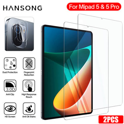 2 db Xiaomi Pad Tempered Glass képernyővédő fólia Mi Pad 5 üvegfóliához Mi pad 5 Pro film buborékmentes védőfólia