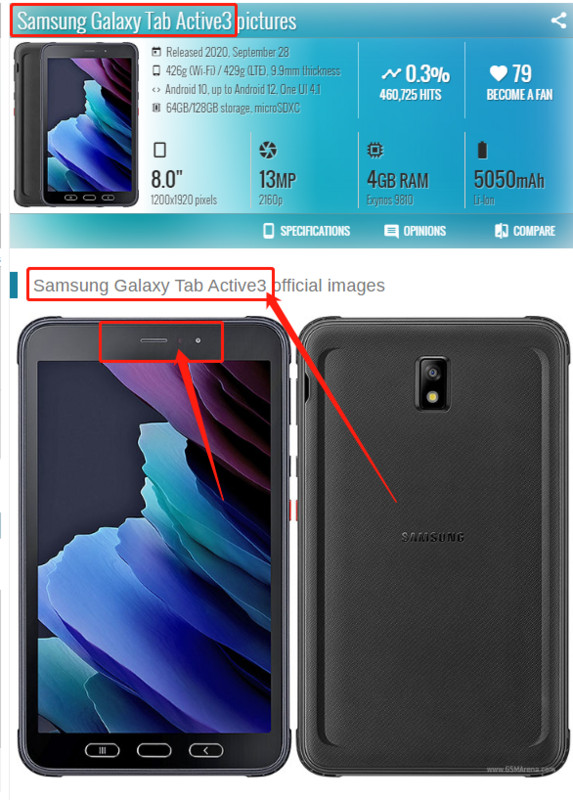 Karastatud klaas Samsung Galaxy Tab Active 3 8,0" SM-T570 SM-T575 ekraanikaitse Galaxy Tab Active3 kaitsekile