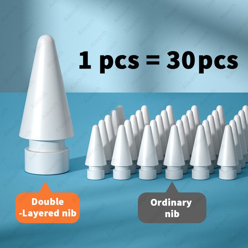 Peniță de creion super durabilă pentru vârfuri creion Apple Strat dublu 2B & HB și vârf subțire de înlocuire pentru creion Apple generație 1-a 2-a