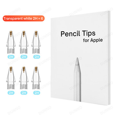 Skirtas Apple pieštuko piešimo antgaliui 2B ir HB, plonam antgaliui ir permatomam antgaliui Apple Pencil 1-os 2 kartos antgaliui iPad Stylus Pen