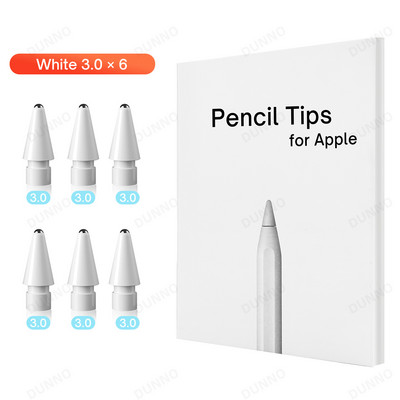 Skirtas Apple pieštuko piešimo antgaliui 2B ir HB, plonam antgaliui ir permatomam antgaliui Apple Pencil 1-os 2 kartos antgaliui iPad Stylus Pen