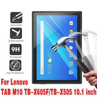 Lenovo TAB M10 TB-X605F/TB-X505 10,1 tolli jaoks – ekraanikaitse karastatud klaasist kaitsekile tahvelarvuti klaasist kaitsekile 9H