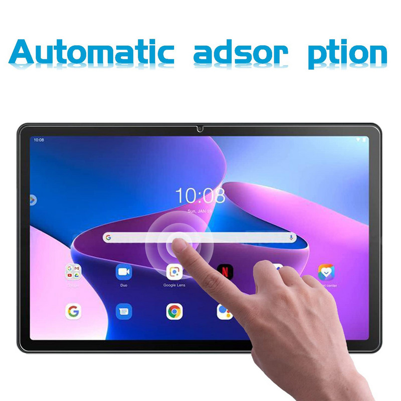 Planšetinio kompiuterio ekrano apsauga, skirta Lenovo Tab M10 Plus 3rd Gen 10,6 colio apsauginė 2022 įbrėžimams atspari skaidri 9H grūdinto stiklo plėvelė