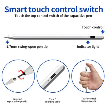 Universal Stylus Screen Screen Smart Pencil για IOS/Android για Apple Huawei Xiaomi Redmi Kindle Samsung LG Tablet iPad Pencil