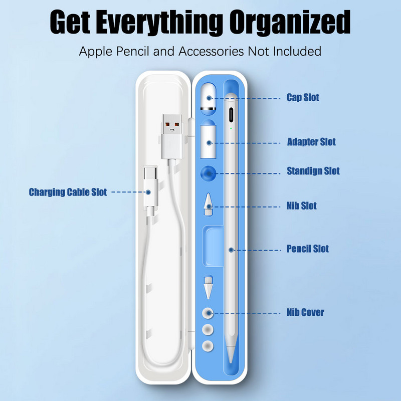 Pentru Apple Pencil 2 1 Cutie pentru Ipad Pencil a 2-a generație 1-a generație Husă de protecție Husă Suport stilou Sfaturi Cutie Accesorii