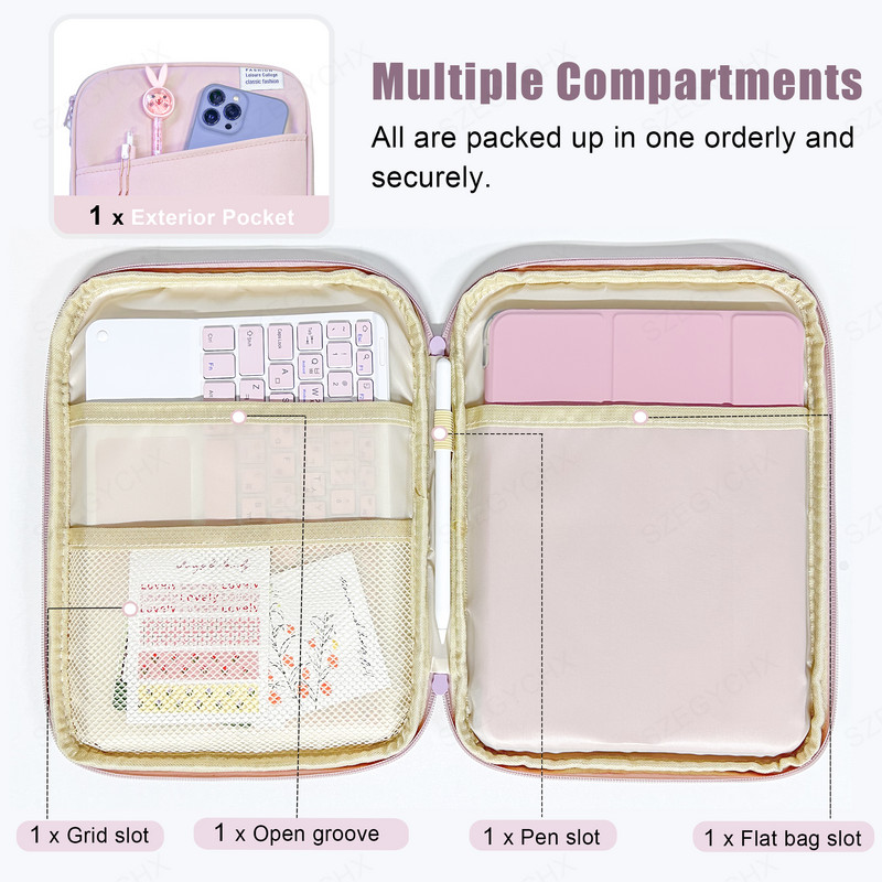 Tahvelarvuti ümbriskott 9–11 tolli iPad Air Pro 11 2022 2021 2020 Mini jaoks XiaoMi 5 jaoks Samsung Huawei Lenovo põrutuskindlate kotikottide jaoks