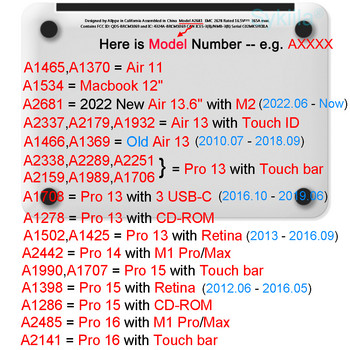 HD протектор за екран за MacBook Pro 14 15 16 13 M1 Air 13 M2 11 12 ID Bar Plastic Clear Skin Matte Film A2141 A1466 A1502 A2179
