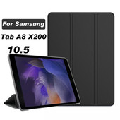 Háromszoros tok Samsung Galaxy Tab A8 2021 PU tablettaborításhoz Samsung Tab A8 10.5 SM-X200/SM-X205 védő táblagép borítás