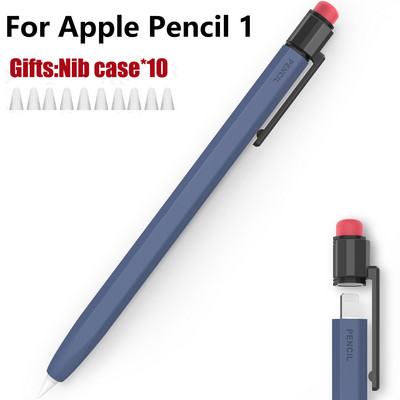 Husă pentru stilou Husă pentru stilou din silicon pentru Apple Pencil 1 2 Husă de protecție pentru stilou cu 2 culori, anti-alunecare, anti-cădere, pentru iPad Pen 2 1