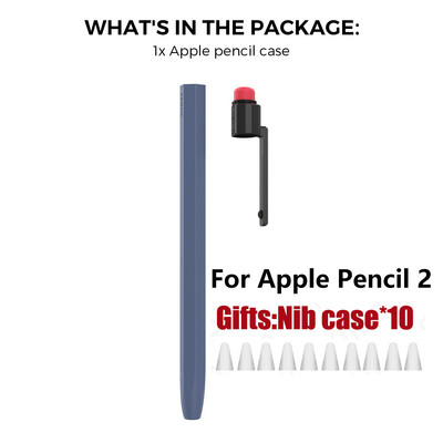 Husă pentru stilou Husă pentru stilou din silicon pentru Apple Pencil 1 2 Husă de protecție pentru stilou cu 2 culori, anti-alunecare, anti-cădere, pentru iPad Pen 2 1