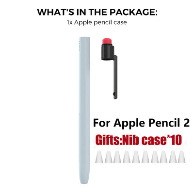 Husă pentru stilou Husă pentru stilou din silicon pentru Apple Pencil 1 2 Husă de protecție pentru stilou cu 2 culori, anti-alunecare, anti-cădere, pentru iPad Pen 2 1