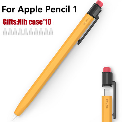 Husă pentru stilou Husă pentru stilou din silicon pentru Apple Pencil 1 2 Husă de protecție pentru stilou cu 2 culori, anti-alunecare, anti-cădere, pentru iPad Pen 2 1