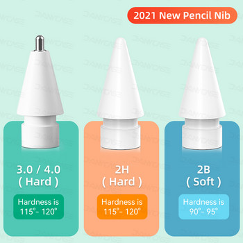 για μύτη μολυβιού Apple Double Layer 2B & HB & Thin Tip & Transparent Nib For Apple Pencil 1ης 2ης γενιάς Nib iPad Stylus Stylus