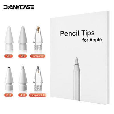 за връх на молив Apple Double Layer 2B & HB & тънък връх и прозрачен писец За Apple Pencil 1-во 2-ро поколение писец iPad Stylus Pen