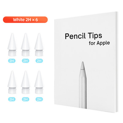 Apple ceruzacsúcshoz Dupla rétegű 2B és HB, vékony hegy és átlátszó hegy Apple ceruzához 1. 2. generációs hegyhez iPad Stylus Pen