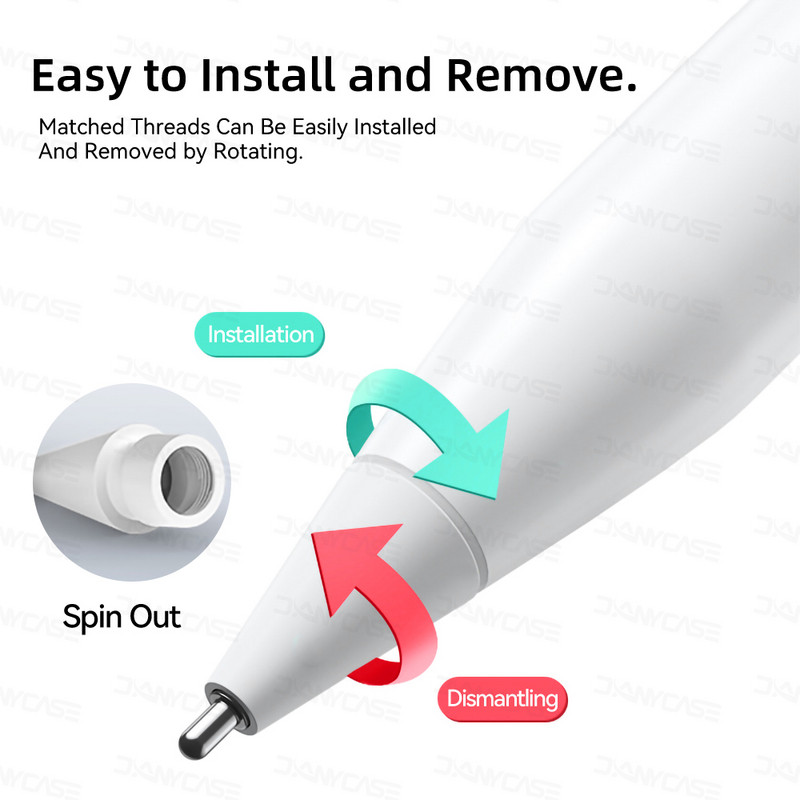 Apple ceruzacsúcshoz Dupla rétegű 2B és HB, vékony hegy és átlátszó hegy Apple ceruzához 1. 2. generációs hegyhez iPad Stylus Pen