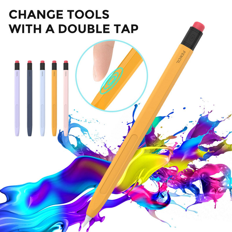 Pentru Apple Pencil 2 1 Husă Pentru iPad Tablet Pen Stylus Husă de protecție Husă Creion 2/1 Huse din silicon Accesorii stilou