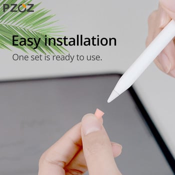 PZOZ 8 τμχ Προστατευτική θήκη για Apple Pencil 1 2st Pen Point Stylus Penpoint Κάλυμμα σιλικόνης Προστατευτική θήκη για Apple Pencil2