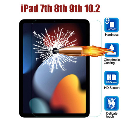 Tablet edzett üveg Apple iPad 9. 8. 7. generációs A2603 A2604 borítótok képernyővédő fólia iPad 10.2 készülékhez 2019 2020 2021