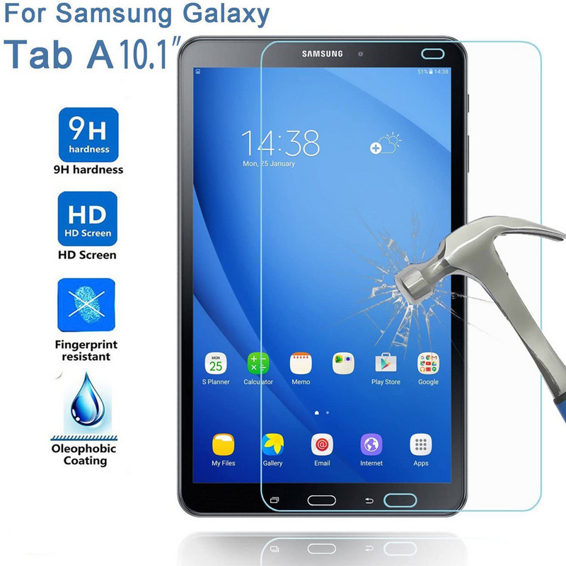 9H keménységű edzett üveg kijelzővédő fólia Samsung Galaxy Tab A 10,1 hüvelykes 2016 SM-T580 T585 karcmentes HD védőfóliához