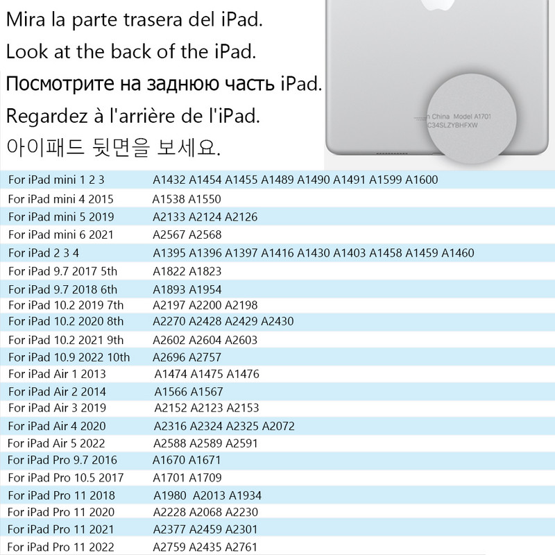 Husă pentru Apple iPad Air 1 2 3 4 5 9.7 Generation 10.2 10.5 inch Cover Flip Tablet Cover din piele Smart Magnetic Stand Shell funda