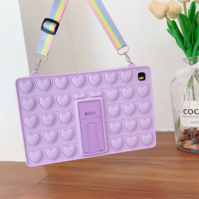 Cartoon Unicorn Kids Bubble Case, skirtas Samsung Galaxy Tab A8 10.5 SM-X200 X205 S6 A7 Lite T500 P610 T290 T220 Silikoninis planšetinio kompiuterio dangtelis