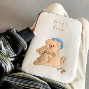 Aranyos rajzfilmes laptop táblagép belső toktáska Ipad Pro 10,5 11 12,9 Air 1 2 3 4 hüvelyes tok Macbook Ipad 9,7 10,2 10,9 hüvelykes készülékhez