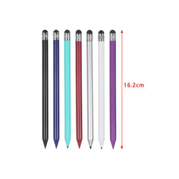 Universal στυλό αφής για iPad tablet Writing Draw Dual Head Stylus Capacitive Pencil Πλαστικό στρογγυλό άκρο από καουτσούκ Χονδρική