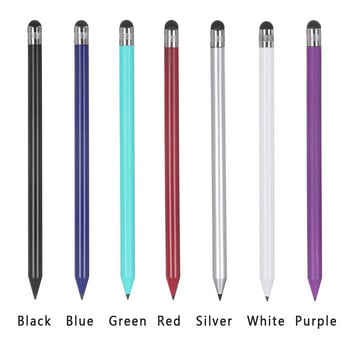 Universal στυλό αφής για iPad tablet Writing Draw Dual Head Stylus Capacitive Pencil Πλαστικό στρογγυλό άκρο από καουτσούκ Χονδρική