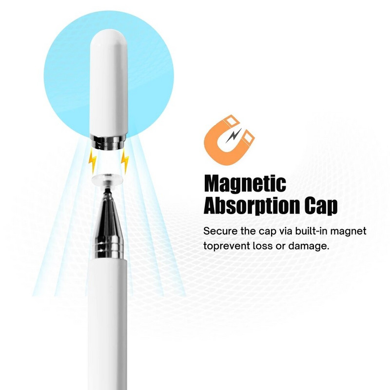 2 vienā irbuļa pildspalva viedtālrunim planšetdatoram, zīmēšanas kapacitatīvs zīmulis, universāls Android mobilā ekrāna skārienpildspalva, kas paredzēts iPad Mini 1 2 3