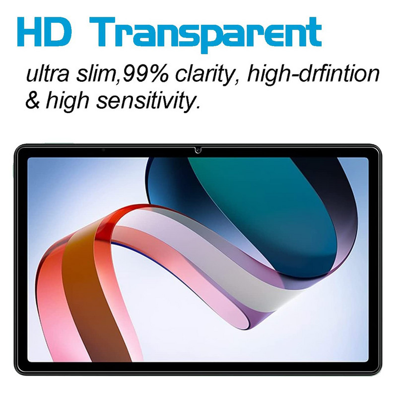 Planšetdatora aizsargplēve Xiaomi Redmi Pad 10,61 collu ekrāna aizsargplēvei, 2022. gada sprādziendroša caurspīdīga 9 H rūdīta stikla plēve bez burbuļiem