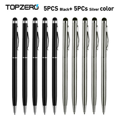 12 τεμ. 2 σε 1 Tablet σχεδίασης Universal Stylus Pen Capacitive Screen Touch Pencil για κινητό τηλέφωνο Apple iPad Ανθεκτικό μολύβι αφής