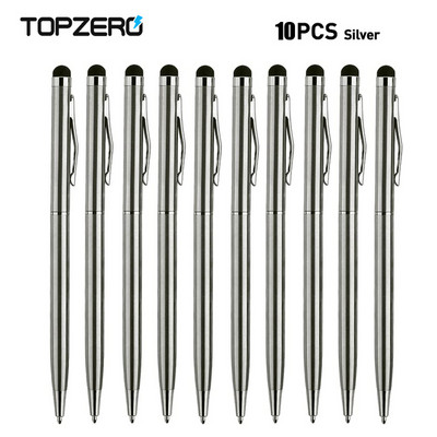 12 τεμ. 2 σε 1 Tablet σχεδίασης Universal Stylus Pen Capacitive Screen Touch Pencil για κινητό τηλέφωνο Apple iPad Ανθεκτικό μολύβι αφής