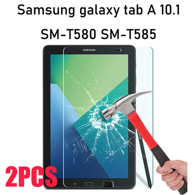 2TK karastatud klaasist ekraanikaitse Samsung Galaxy Tab A 10.1 2019 T510 T515 SM-T510 SM-T515 10.5 SM-T580 T590 kriimustuskindel