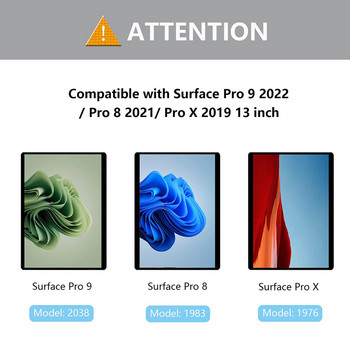 Протектор за екран от закалено стъкло за Microsoft Surface Pro 8 9 X 13 инча Защитно фолио за таблет за Surface Pro 8 9 X 2020 2021