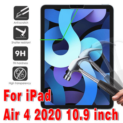 IPad 9 10,2 hüvelykes 2021 edzett üveg Apple Air 2 3/Air 5 4 10,9 Pro 11 10,5 9,7 Mini 5 4 3 2 Protector HD 9H védőfólia esetén