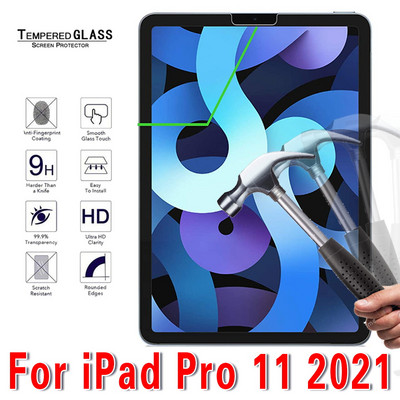 IPad 9 10,2 hüvelykes 2021 edzett üveg Apple Air 2 3/Air 5 4 10,9 Pro 11 10,5 9,7 Mini 5 4 3 2 Protector HD 9H védőfólia esetén