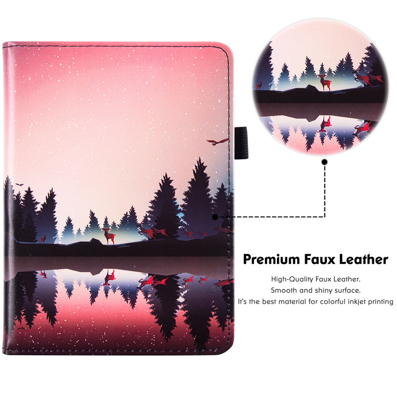 Kindle Paperwhite Signature Edition un Kindle Paperwhite 11. paaudzes korpusa vāks ar statīvu/rokas siksnu un automātisko miega režīmu/modināšanu