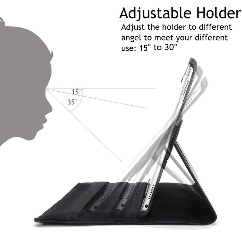 „Samsung Tab A 2019“ 10,1 colio T510 T515 Case 360 besisukantis „Smart Auto-Sleep“ PU stovo dangtelis, skirtas Samsung SM-T510 T515 10,1 colio dangtelis