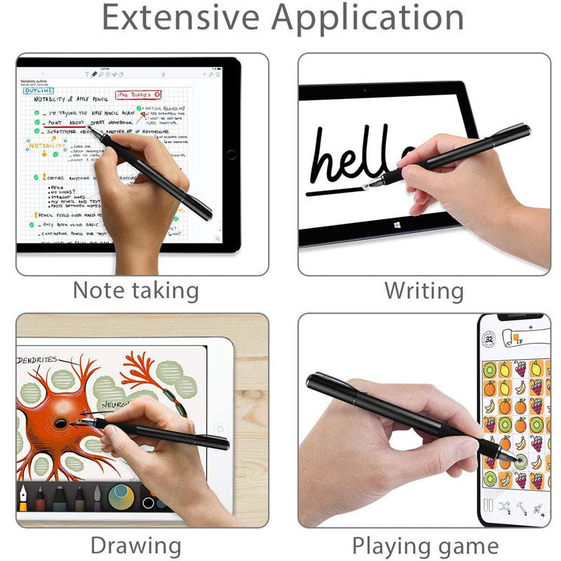 Univerzális Stylus 2 az 1-ben Precision Series Disc Stylus érintőképernyős rajztoll minden kapacitív mobiltelefonhoz, táblagéphez, laptophoz