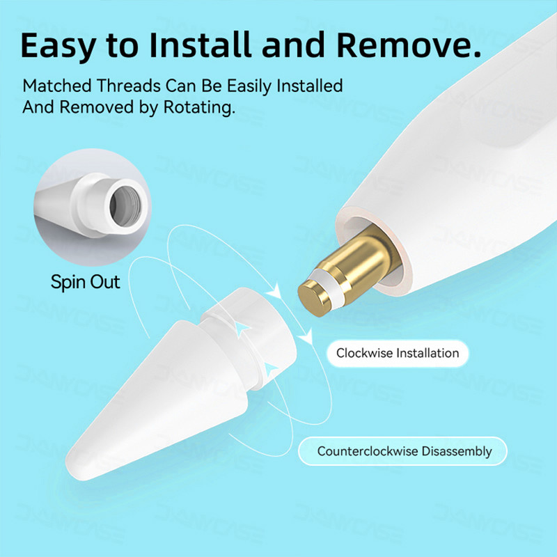 Ceruzacsúcsok Apple Pencil 1. 2. generációhoz, kétrétegű 2B puha és HB kemény iPad tollhegyhez, 4 éves használatra elegendő