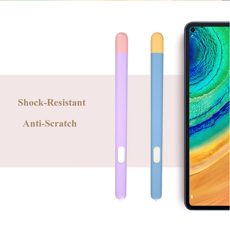 Kétszínű kialakítású szilikon tok Samsung Galaxy Tab S6 Lite S7 tollhoz, ceruza védőhüvely Stylus érintőtoll borító S Penhez