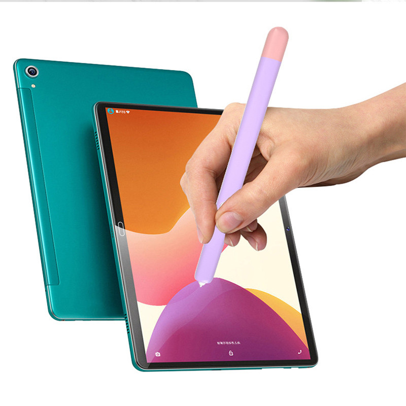 Kétszínű kialakítású szilikon tok Samsung Galaxy Tab S6 Lite S7 tollhoz, ceruza védőhüvely Stylus érintőtoll borító S Penhez